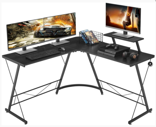 パソコンデスク DEWEL l字デスク ゲーミングデスク L字 幅130×奥行50cm pcデスク デスク 机 コーナーデスク ワークデスク 机 L字型デスク L字型 L字デスク オフィスデスク 在宅勤務