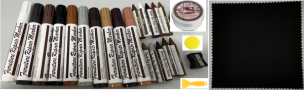 DEWEL フローリング補修 木製家具 補修キット 机 木の床/ドア補修 傷修復 補修マーカー＆クレヨン 木製品キズ補修セット 家具 補修ペン 10色補修ペン 10色補修棒 床 ドア剥がれ キズ隠し ひび割れ、傷、焼灼、変色など補修 芯削り器付